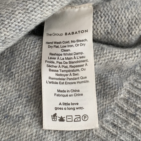 The Group by Babaton Luxe Cashmere Grey Cropped Crew Sweater - Picture 7 of 8